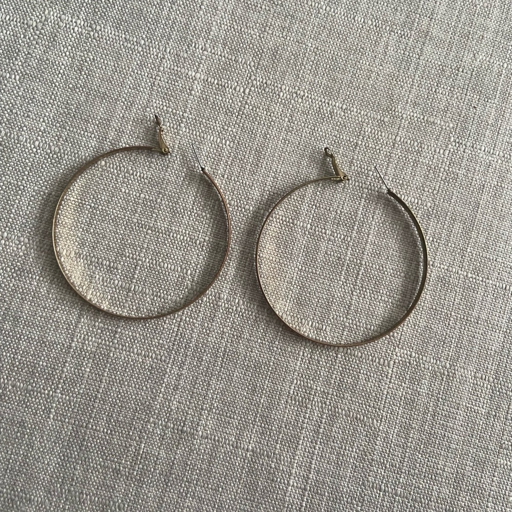 Gold hoop earrings